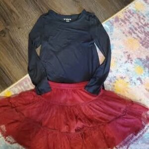 Kidpik Black and Red Dance Matching Set